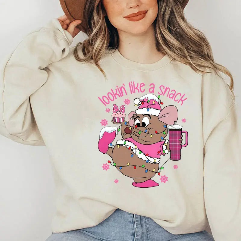 Lookin Like A Snack Sweatshırt, Holiday Sweater, Cute Gus Gus Shirt, Christmas Gifts Hoodie, Sweatshirt | CiraTrend.com
