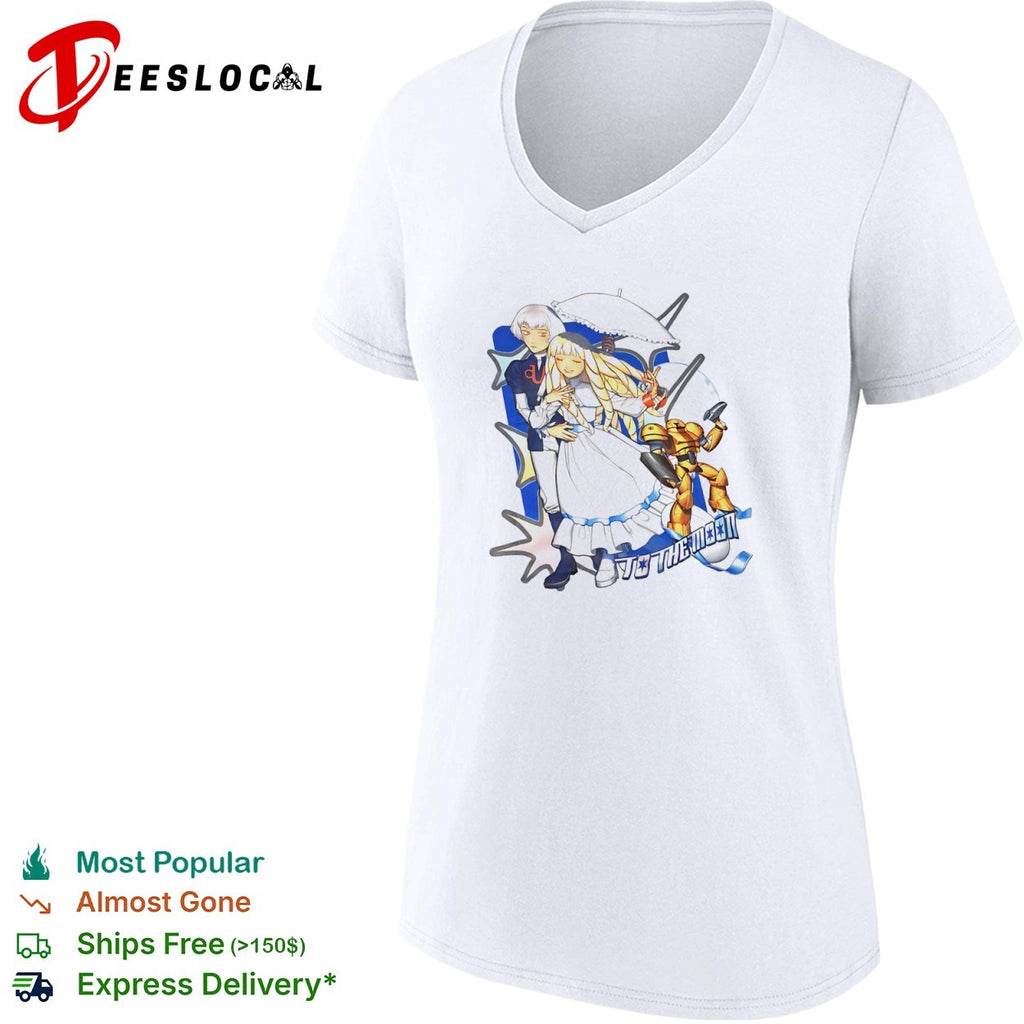 Loran Cehack and Dianna Sorell Turn A Gundam shirt