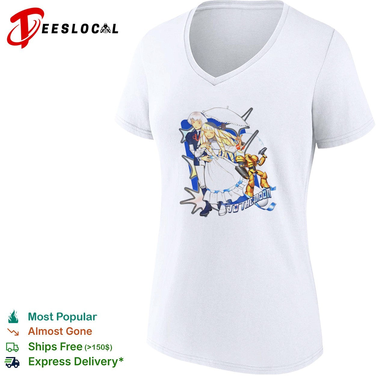Loran Cehack and Dianna Sorell Turn A Gundam shirt