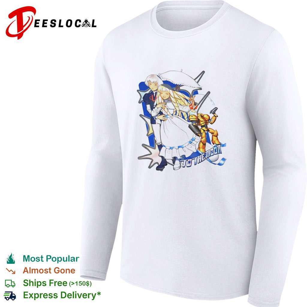 Loran Cehack and Dianna Sorell Turn A Gundam shirt