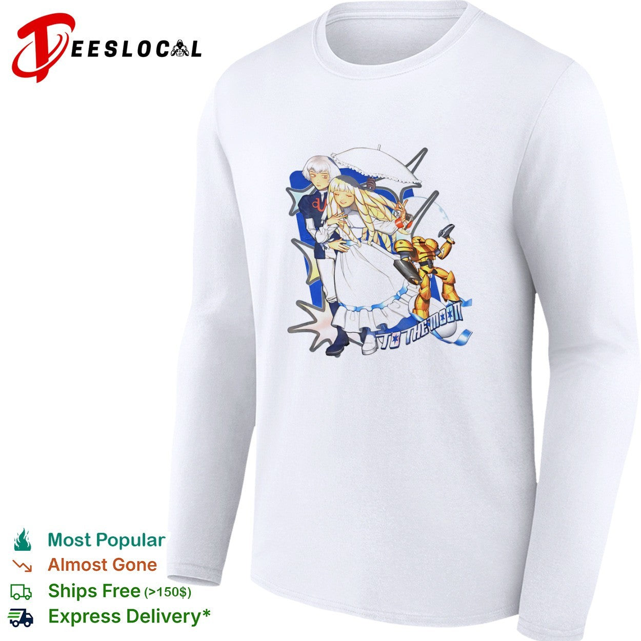 Loran Cehack and Dianna Sorell Turn A Gundam shirt