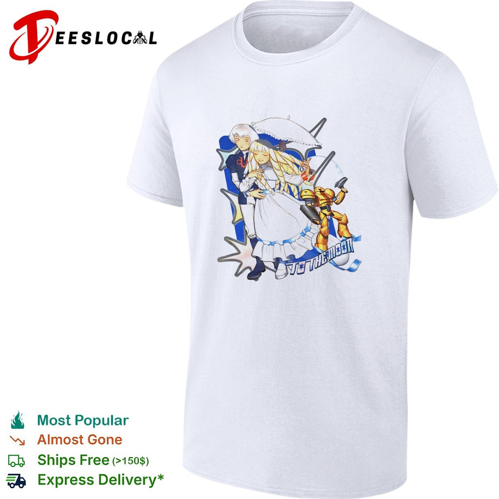 Loran Cehack and Dianna Sorell Turn A Gundam shirt