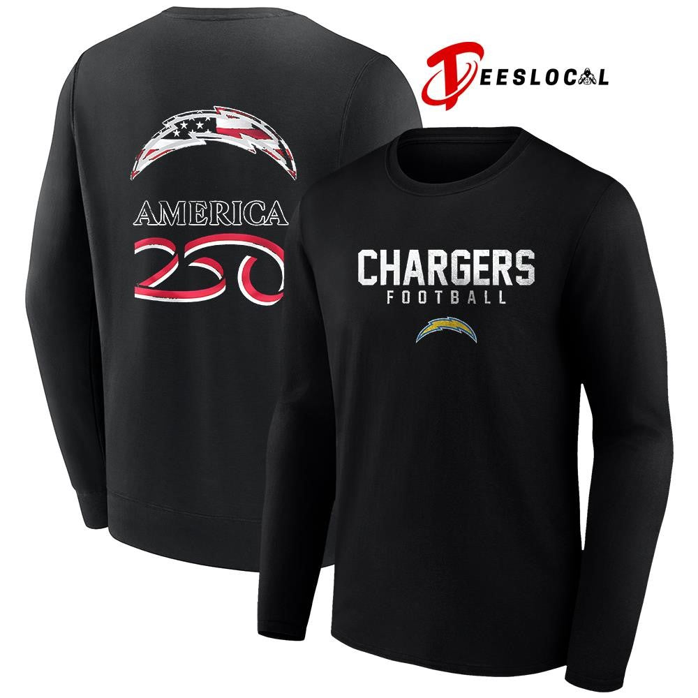 Los Angeles Chargers x 250 years of America camo shirt