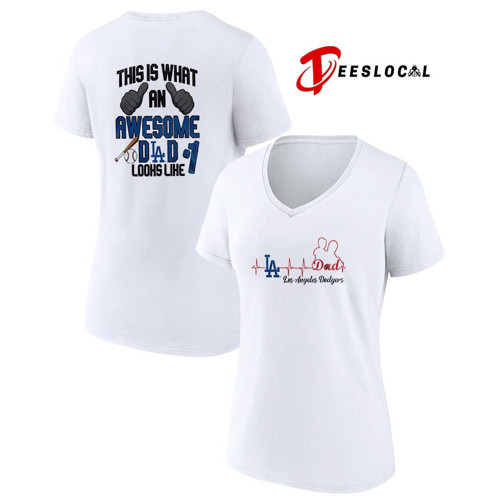 Los Angeles Dodgers Father Day this is what an awesome dad looks like shirt