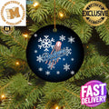 Los Angeles Dodgers MLB Xmas Gifts Merry Christmas Circle Ornament