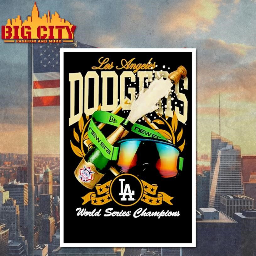Los Angeles Dodgers New Era 2025 World Series Champions Champagne Shirt