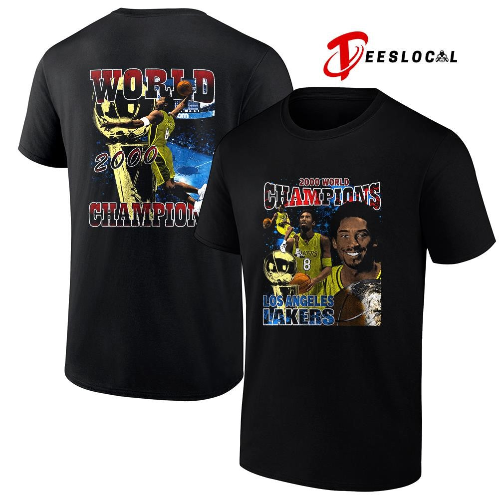 Los Angeles Lakers Kobe Bryant 2000 world champions vintage shirt