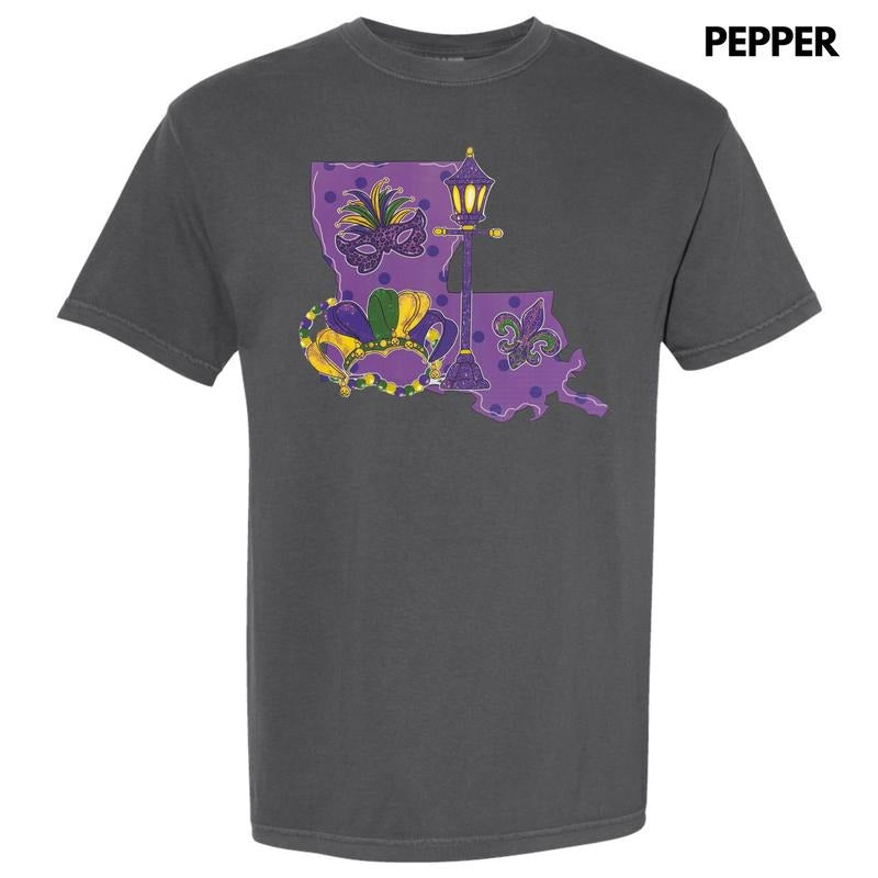 Louisiana Mardi Gras Comfort Colors T-Shirt Hoodie, Sweatshirt | CiraTrend.com