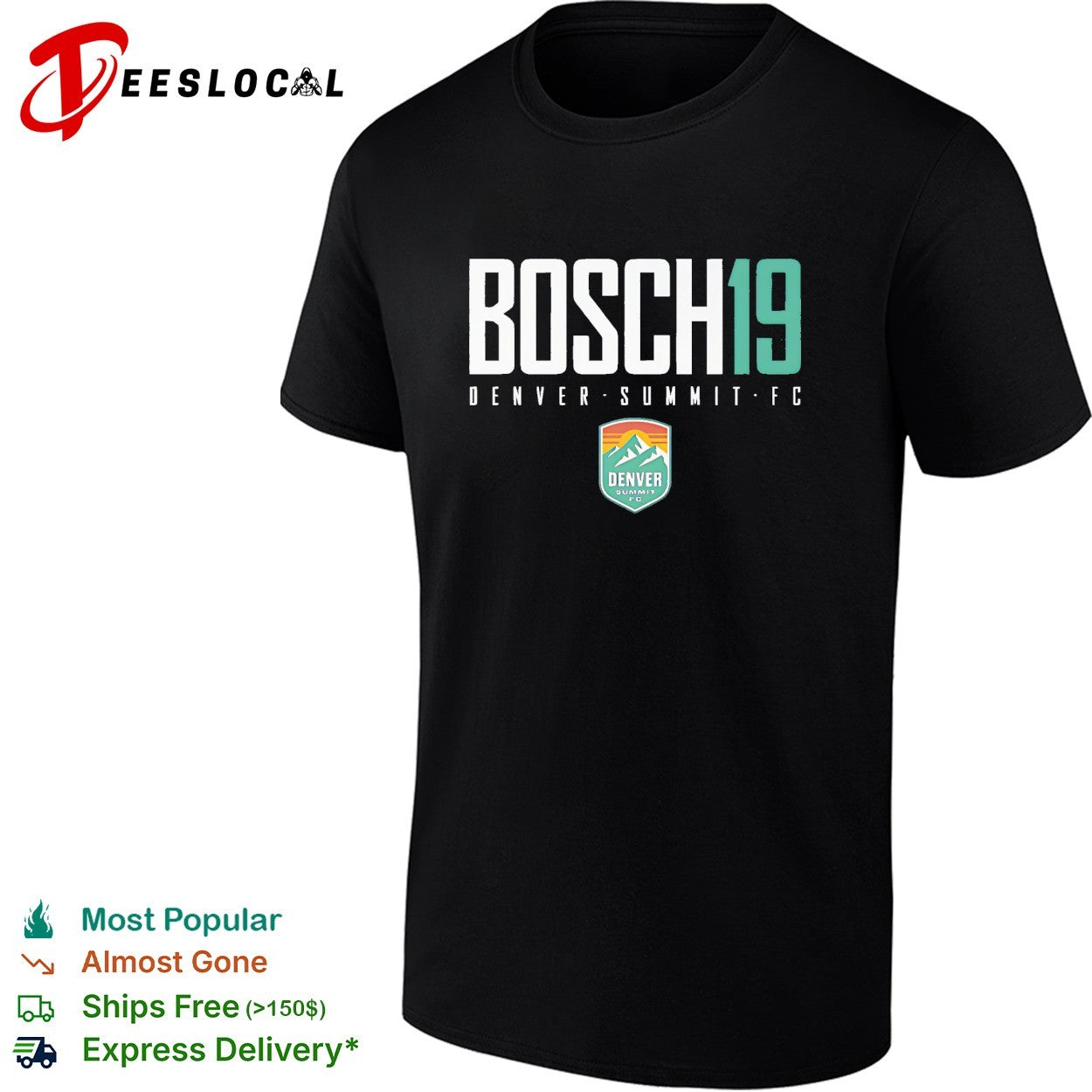 Lourdes Bosch 19 Denver Summit FC professional women’s soccer team shirt