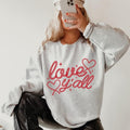 Love Y'all Western Crewneck, Retro Cotton, Crewneck Fashion Fit Sleeve Comfortable Cute, CASUAL COTTON CREWNECK HOODIE,...