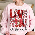Love You Cherry Much Sweatshirt, Valentine Cherry Coquette Sweatshirt, Cherry Love Sweatshirt, Happy Valentines Day...