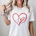 Love Yourself Heart Sweatshirts, Hearth Valentines Shirt,Heart Art Line Shirt, Valentine T-Shirt, Couple Heart Women,...