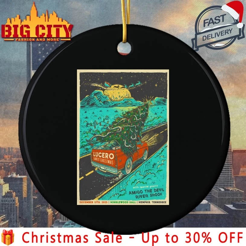 Lucero Dec 13 2025 Memphis TN Xmas Show Poster shirt
