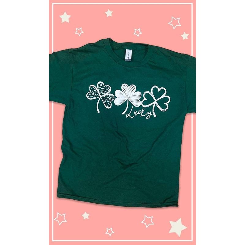 Lucky Clovers Graphic Youth T-Shirt Hoodie, Sweatshirt | CiraTrend.com
