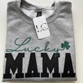 Lucky Mama St. Patrick’s Day Embroidered Sweatshirt - Festive & Stylish for Moms T-Shirts, Hoodie | CiraTrend.com