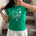 Lucky St Patrick's Day Crewneck, Lucky Heart, Shamrock Baby Tee, Unisex Baby Tee, Saint Patrick's Day, St Patrick's Day,...