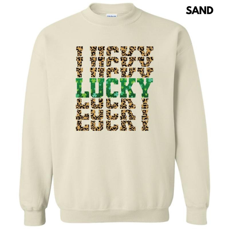 Lucky Stacked Leopard Sweatshirt T-Shirts, Hoodie | CiraTrend.com