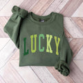 Lucky Sweatshirt, Lucky St Patrick's Day Sweatshirt, Happy Shamrock Shirt, Irish Shirt, Women's St Patricks Day Gift Hoodie
