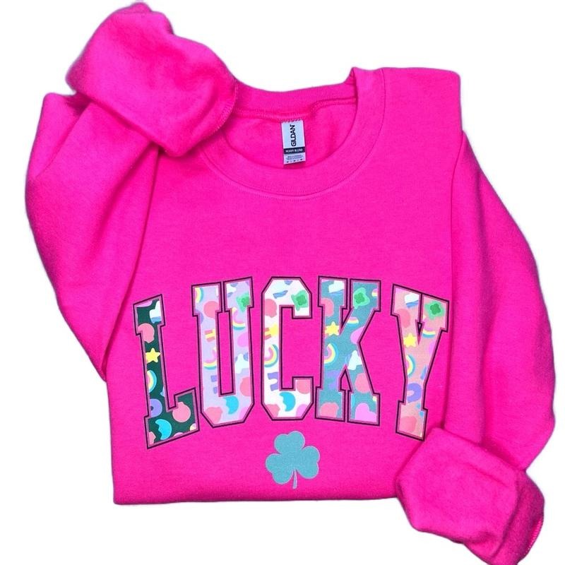 Lucky Sweatshirt, St. Patty’s Charms Crewneck, Lucky Charms Shirt Hoodie | CiraTrend.com