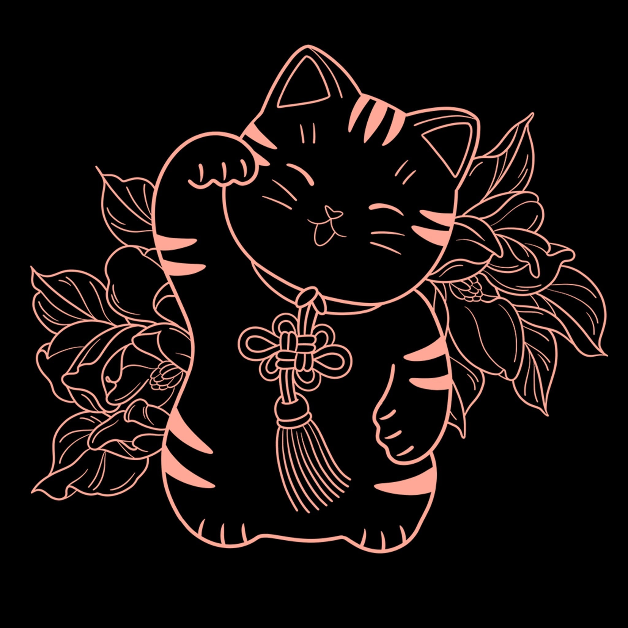 Lucky Cat Tee Hoodie, Sweatshirt | CiraTrend.com (Image 3)