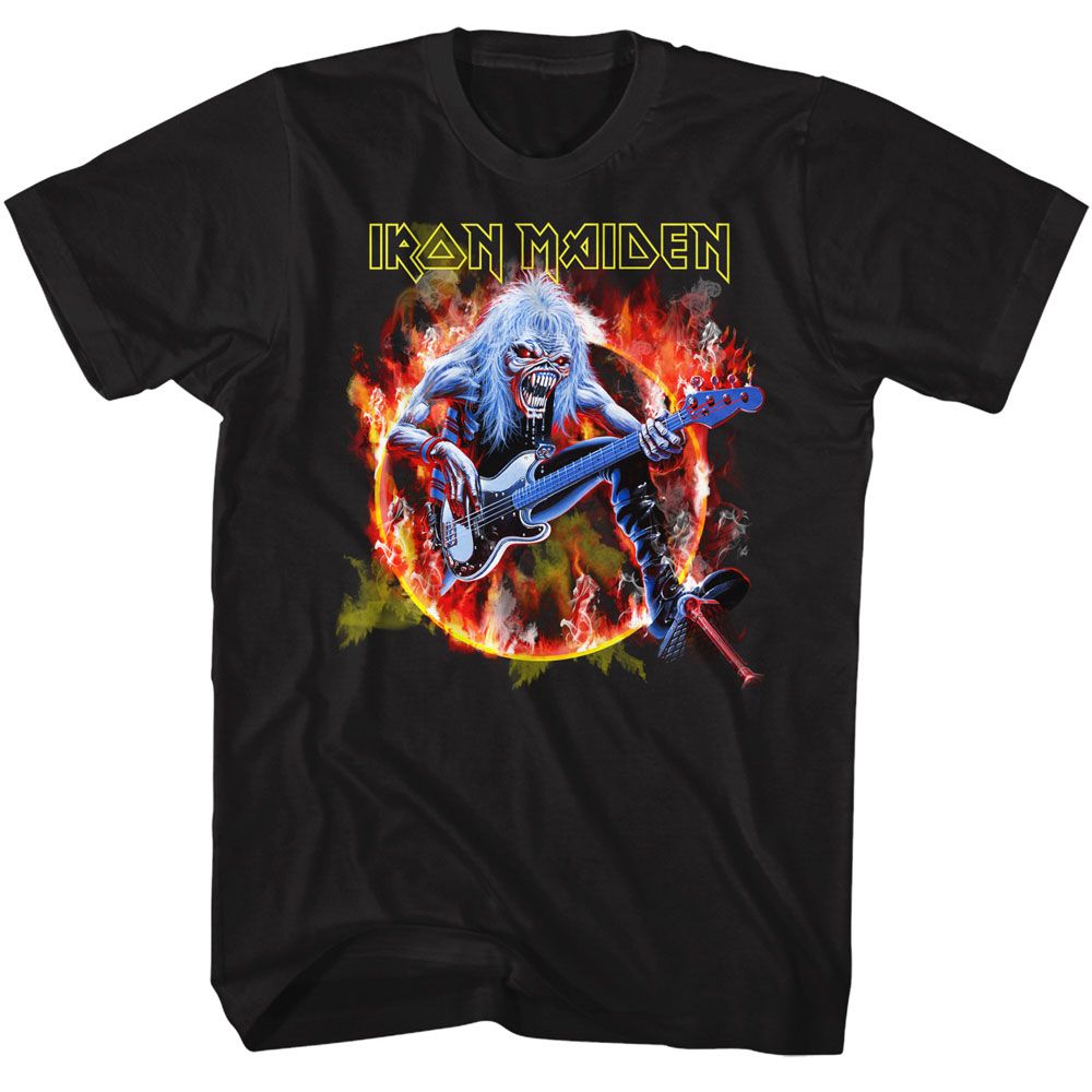 Iron Maiden Flaming Circle Official T-Shirt Hoodie, Sweatshirt | CiraTrend.com