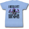 Macho Man Mens S/S T-Shirt - Sick Puppies - Heather Light Blue Heather Hoodie, Sweatshirt | CiraTrend.com