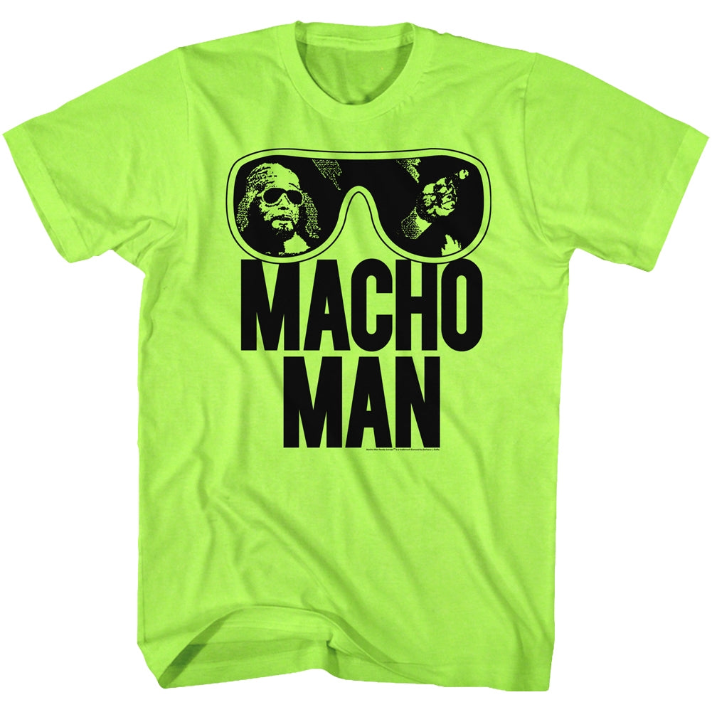 Macho Man Mens S/S T-Shirt - Ooold School - Heather Neon Green Heather Hoodie, Sweatshirt | CiraTrend.com