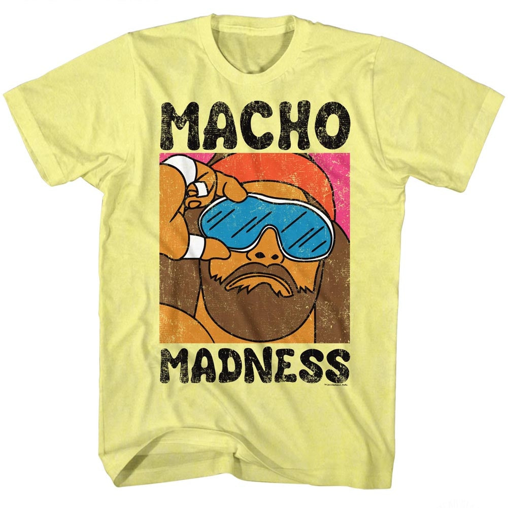 Macho Man Mens S/S T-Shirt - Wild Life - Heather Yellow Heather Hoodie, Sweatshirt | CiraTrend.com