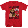Macho Man Mens S/S T-Shirt - Oooh Yeah - Solid Red Hoodie, Sweatshirt | CiraTrend.com