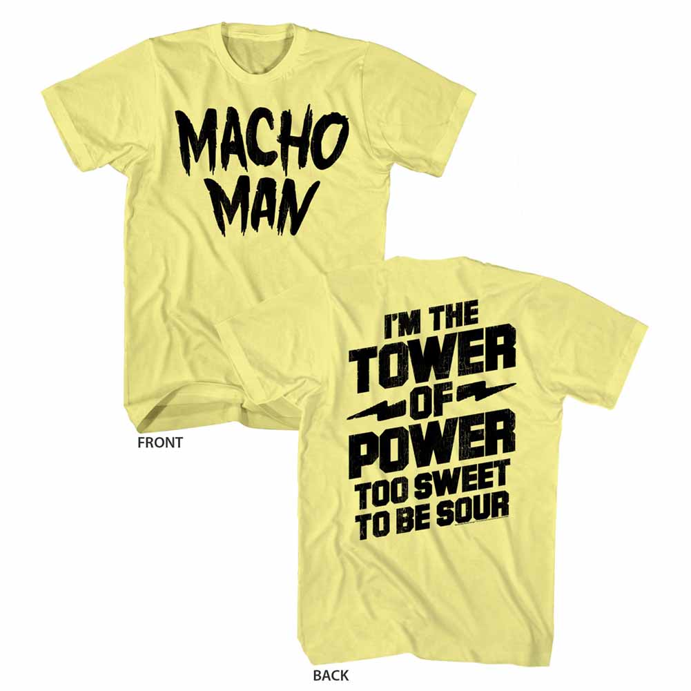 Macho Man Mens S/S T-Shirt - Tower - Heather Yellow Heather Hoodie, Sweatshirt | CiraTrend.com