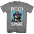 Macho Man Mens S/S T-Shirt - Purely Savage - Heather Graphite Heather Hoodie, Sweatshirt | CiraTrend.com