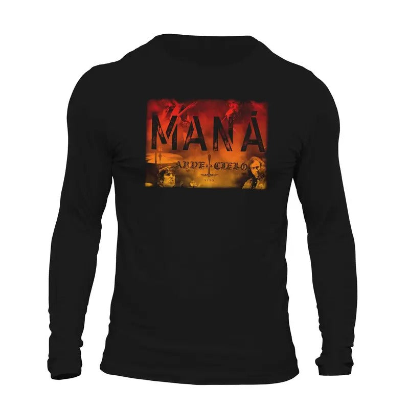 MANA Arde El Cielo Men's Long Sleeve T-Shirt Playera Casual Classic Hoodie, Sweatshirt | CiraTrend.com