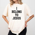 MAPTEES I Belong To Jesus Comfort Colors Shirt, Football Lover T-shirt, Christian Football Fan Club Graphic Tee, Faith...