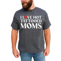 MAPTEES I Love Hot Tattooed Moms Graphic Tee, Tatted Mom Appreciation T-shirt For Men, Funny Tattoos Lovers Shirt, Funny...