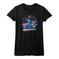Mega Man Girls Juniors S/S T-Shirt - Megaman Collage - Solid Black Hoodie, Sweatshirt | CiraTrend.com
