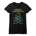 Mega Man Girls Juniors S/S T-Shirt - Mega Pixel - Solid Black Hoodie, Sweatshirt | CiraTrend.com