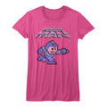 Mega Man Girls Juniors S/S T-Shirt - Mega Gunner - Solid Hot Pink Hoodie, Sweatshirt | CiraTrend.com