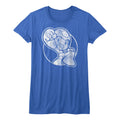 Mega Man Girls Juniors S/S T-Shirt - Fist Pump - Solid Royal Hoodie, Sweatshirt | CiraTrend.com