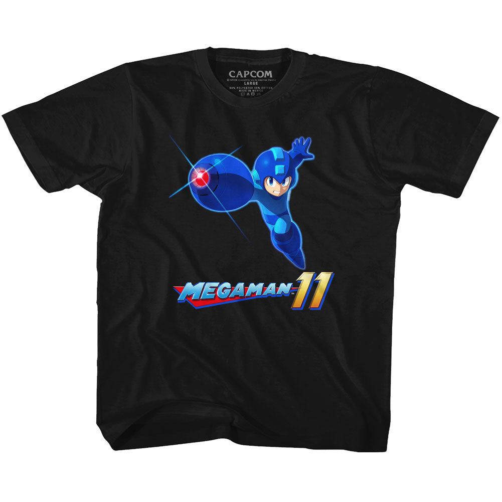 Mega Man Youth S/S T-Shirt - Mega 11 - Solid Black Hoodie, Sweatshirt | CiraTrend.com