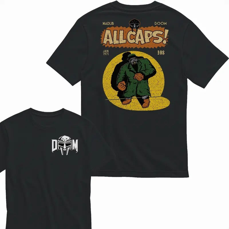 MF Doom Madlib All Caps 2 Sides T-Shirt- Unisex Style, 100% Cotton - Menswear Hoodie, Sweatshirt | CiraTrend.com