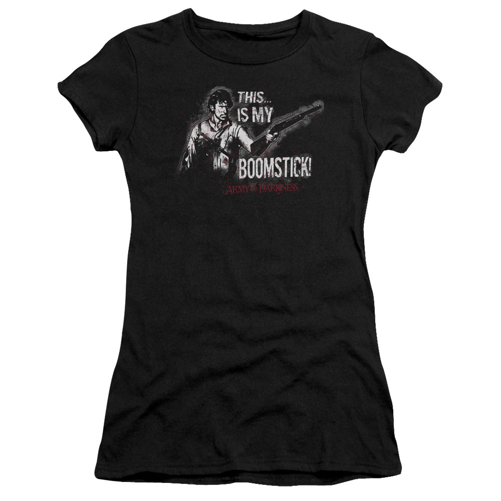 Army Of Darkness Boomstick Junior Sheer Cap Sleeve Womens T Shirt Black Hoodie, Sweatshirt | CiraTrend.com