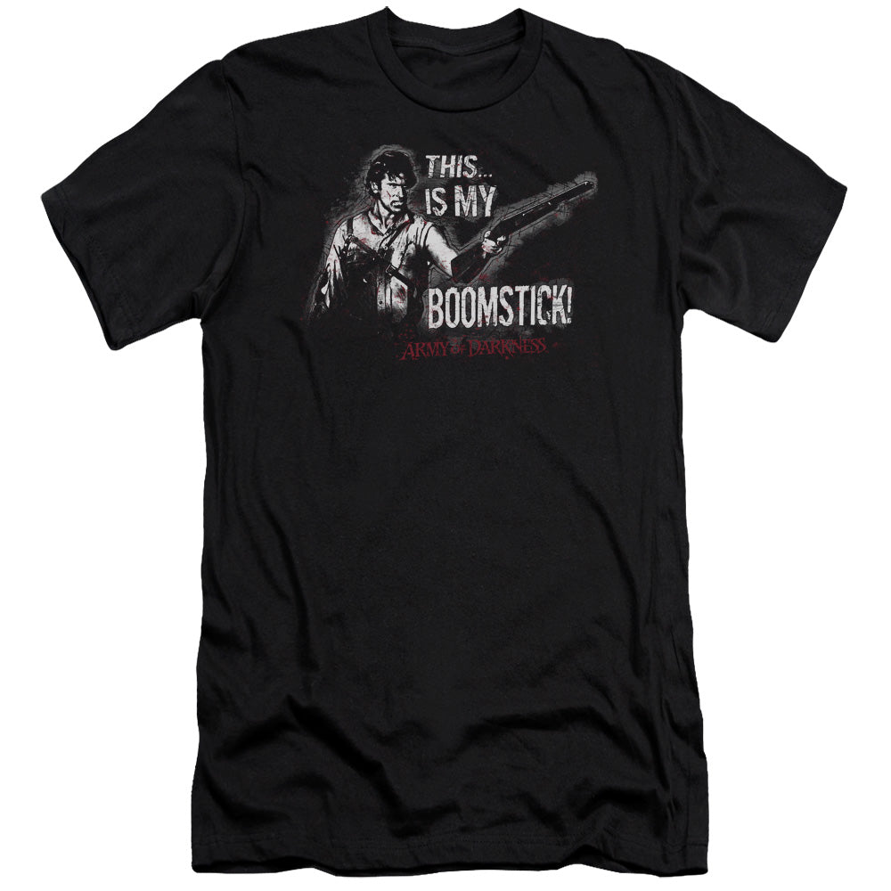 Army Of Darkness Boomstick Premium Bella Canvas Slim Fit Mens T Shirt Black Hoodie, Sweatshirt | CiraTrend.com (Image 1)