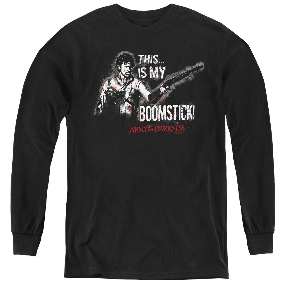 Army Of Darkness Boomstick Long Sleeve Kids Youth T Shirt Black Hoodie, Sweatshirt | CiraTrend.com