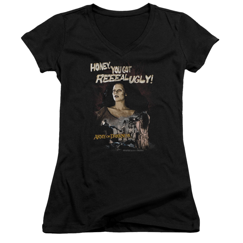 Army Of Darkness Reeeal Ugly! - Juniors V-Neck T-Shirt Hoodie, Sweatshirt | CiraTrend.com