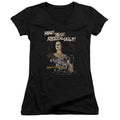 Army Of Darkness Reeeal Ugly! Junior Sheer Cap Sleeve V-Neck Womens T Shirt Black Hoodie, Sweatshirt | CiraTrend.com