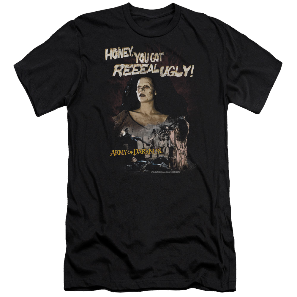 Army Of Darkness Reeeal Ugly! - Men's Premium Slim Fit T-Shirt Hoodie, Sweatshirt | CiraTrend.com