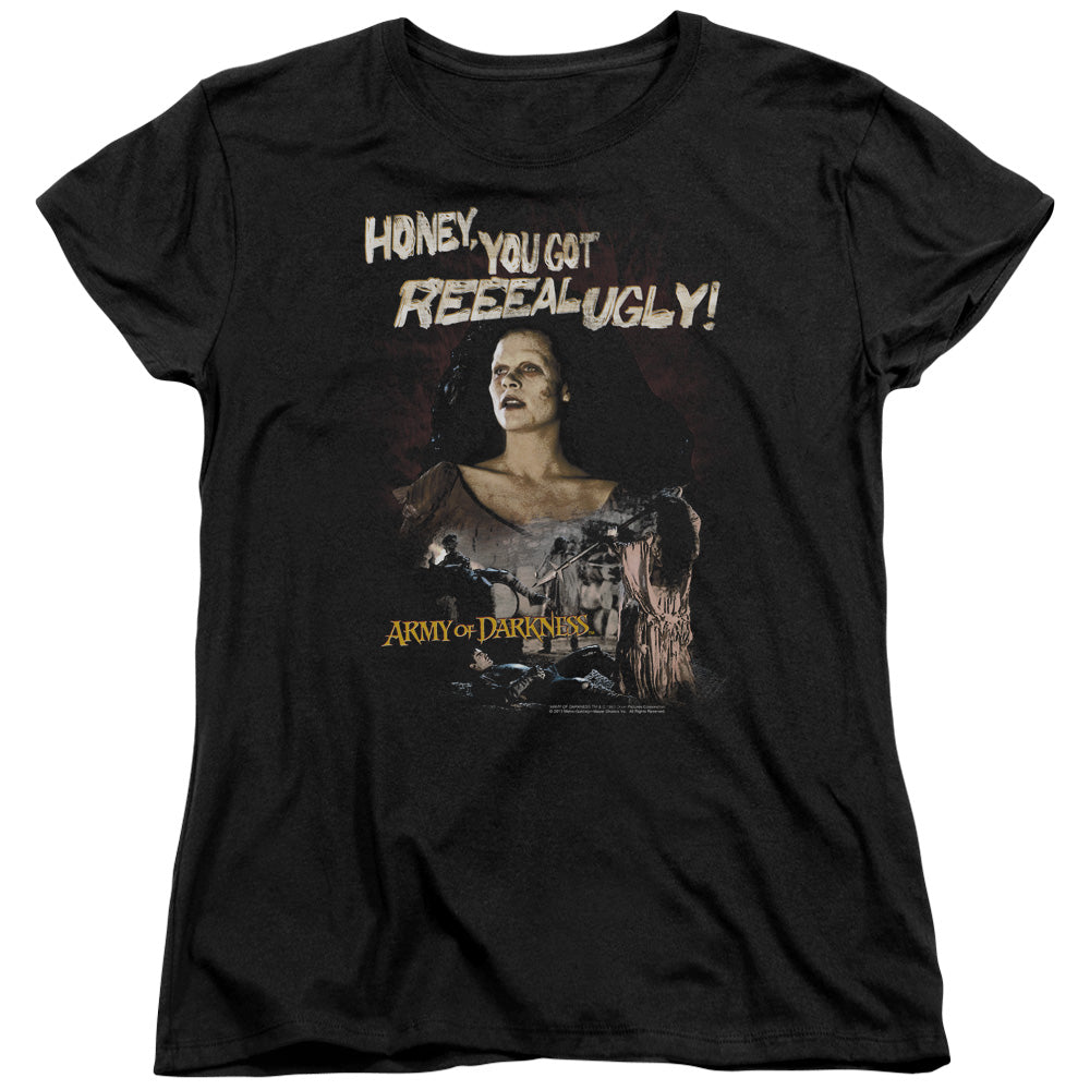 Army Of Darkness Reeeal Ugly! Womens T Shirt Black Hoodie, Sweatshirt | CiraTrend.com