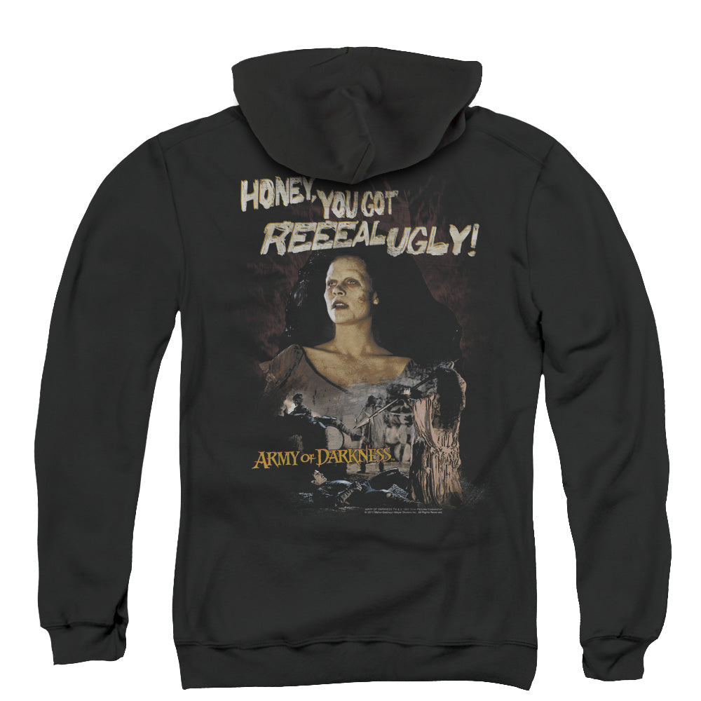 Army Of Darkness Reeeal Ugly! Back Print Zipper Mens Hoodie Black T-Shirts, Sweatshirt | CiraTrend.com (Image 3)