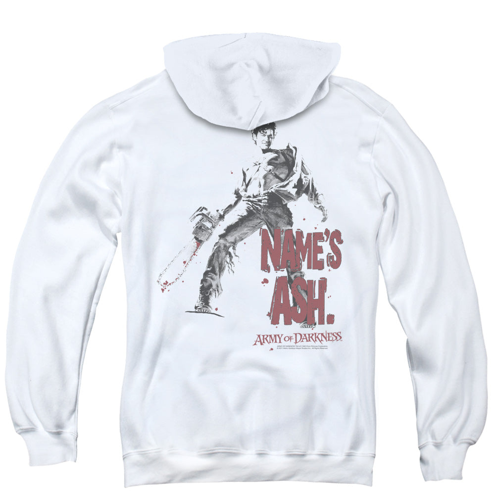 Army Of Darkness Names Ash Back Print Zipper Mens Hoodie White T-Shirts, Sweatshirt | CiraTrend.com (Image 3)