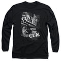 Army Of Darkness Guy With The Gun Mens Long Sleeve Shirt Black Hoodie, Sweatshirt | CiraTrend.com (Image 1)